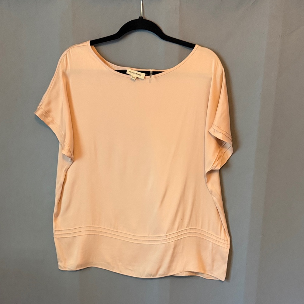 Repeat Pale Blush Boxy Short-Sleeve Tee